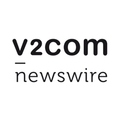 v2com newswire logo