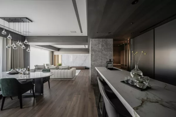 Apartments interior design featuring a functional living space in Taichung.