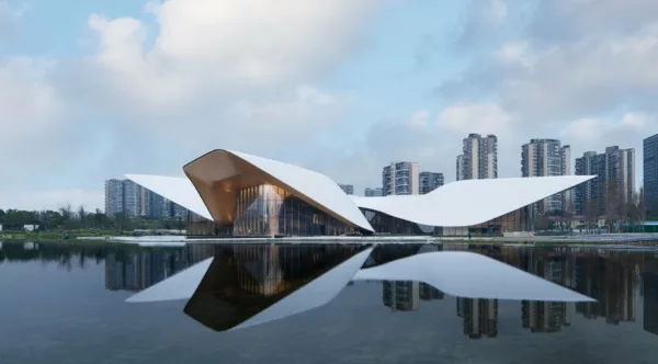The Chengdu Tianfu Art Gallery showcasing cultural buildings in modern architecture - The Chengdu Tianfu Art Gallery