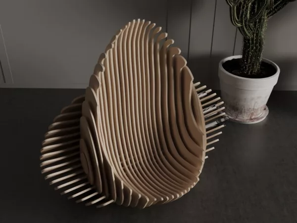 Eggo Chair, a sustainable seating solution inspired by nature.