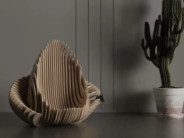 Eggo Chair, a sustainable seating solution inspired by nature.