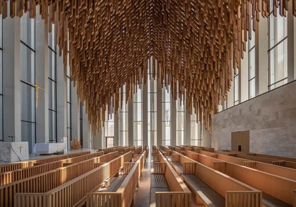 Inside The Abrahamic House, showcasing its unique ceiling and architecture, a masterpiece captured by Victor Romero