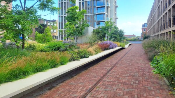 Meelfabriek Garden border edge framed landscape Leiden
