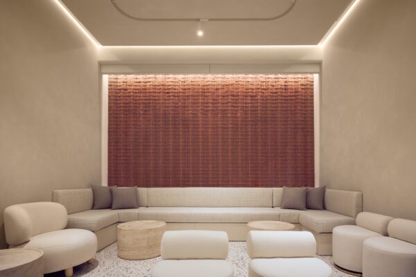 94 Flagship Café seating area interior warm wood