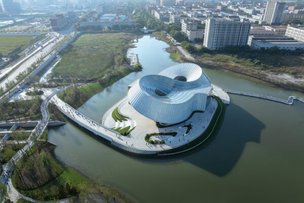 Yohoo Museum jade ring form architecture Hangzhou cultural building