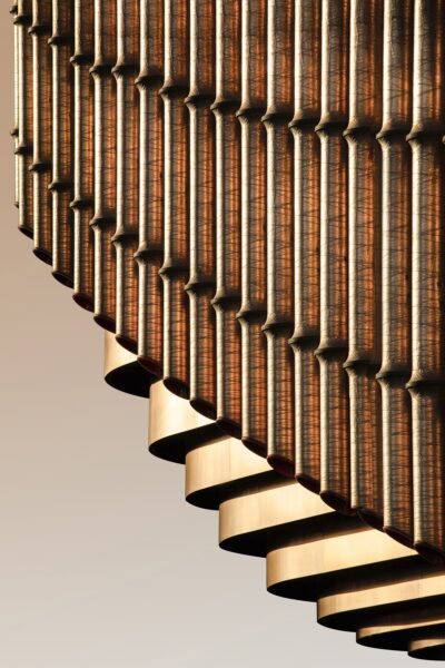 Close-up of architectural detail showing connection between materials and construction.