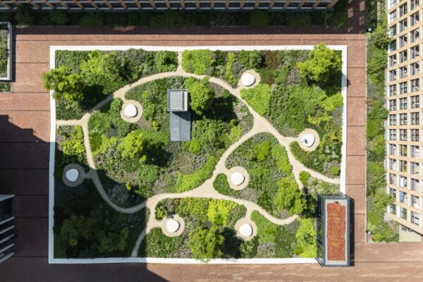 Meelfabriek Garden aerial bird view layout Leiden LOLA