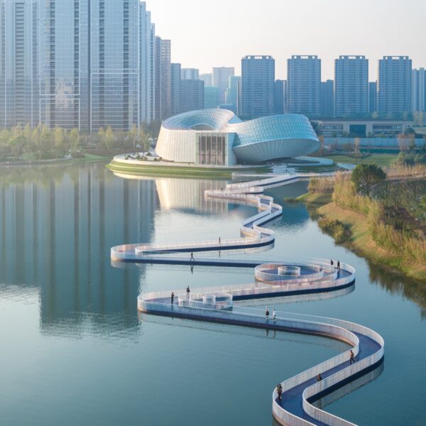 Yohoo Museum reflection lake view architecture Hangzhou