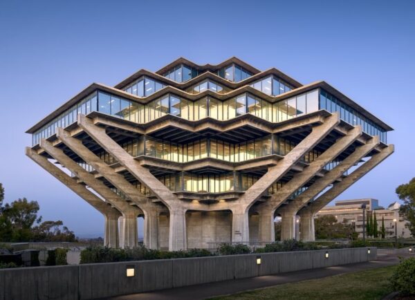 Geisel Library Brutalist architecture photography, Warren Diggles, APMP 2025, San Diego