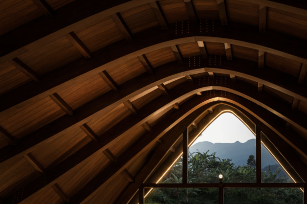 Interior of Kencana Nest chapel by K-Thengono Design Studio in Bogor, Indonesia