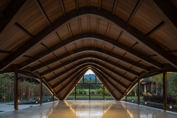 Interior of Kencana Nest chapel by K-Thengono Design Studio in Bogor, Indonesia