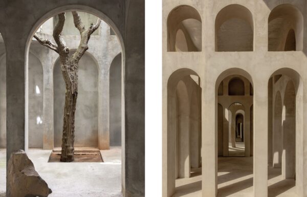 Exterior view of Xavier Corberó's residence photographed by Daniel Holfeld near Barcelona, Spain