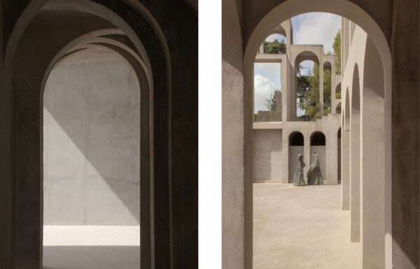 Exterior view of Xavier Corberó's residence photographed by Daniel Holfeld near Barcelona, Spain