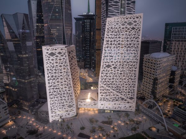 KAFD architecture in Riyadh’s King Abdullah Financial District photographed by Shoayb Khattab