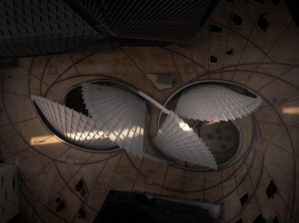 KAFD buildings forming the contemporary Riyadh skyline in a photograph by Shoayb Khattab