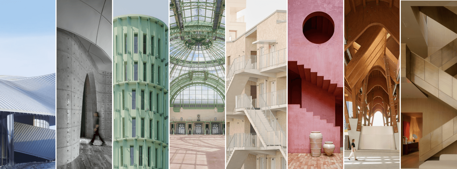 Image showcasing 8 innovative winning projects from Architecture MasterPrize, representing excellence in modern architectural design.